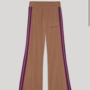Palm angels corduroy beige and purple pants